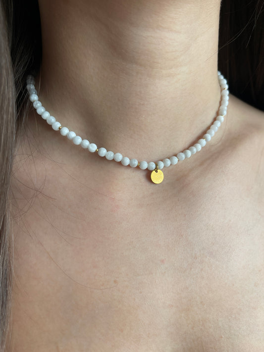 Personalisierte Mondsteinkette