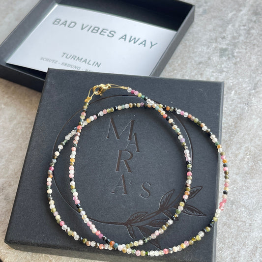 Bunte Turmalin Kette