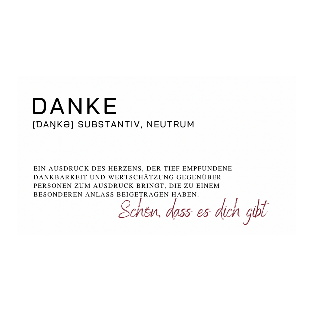Geschenkverpackung mit Statementkarte