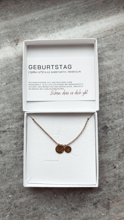 Geschenkverpackung mit Statementkarte