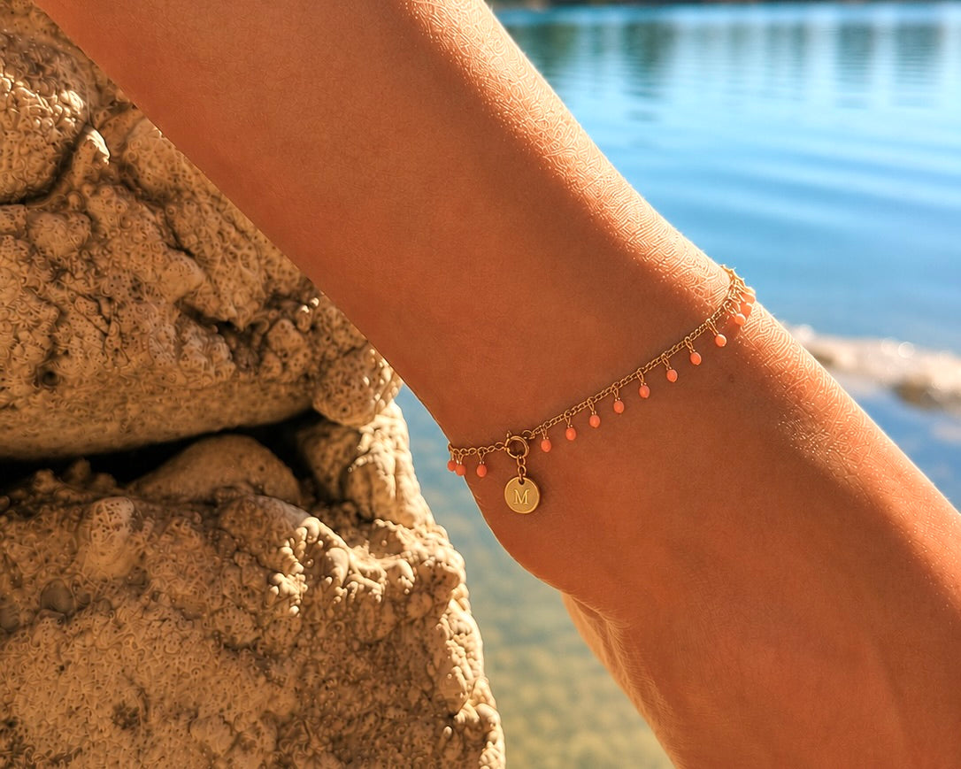 Orange Drops Fußkettchen – Modern Boho