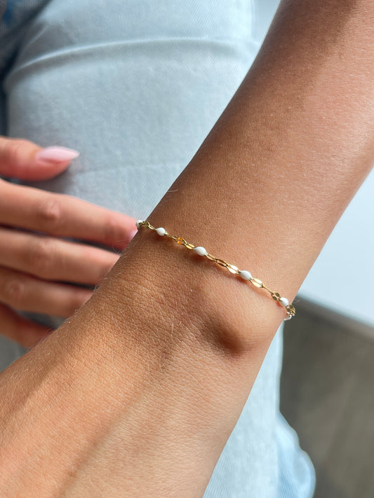 Shine Armband weiß