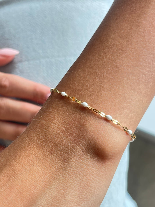 Shine Armband weiß