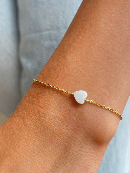 Muschel Herz Armband