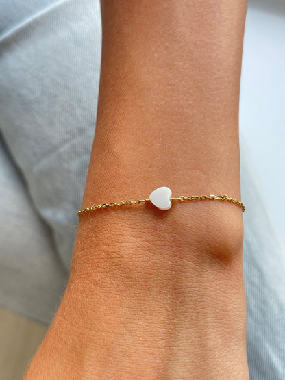 Muschel Herz Armband