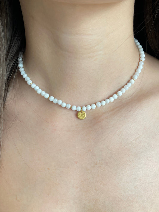 Personalisierte Mondsteinkette