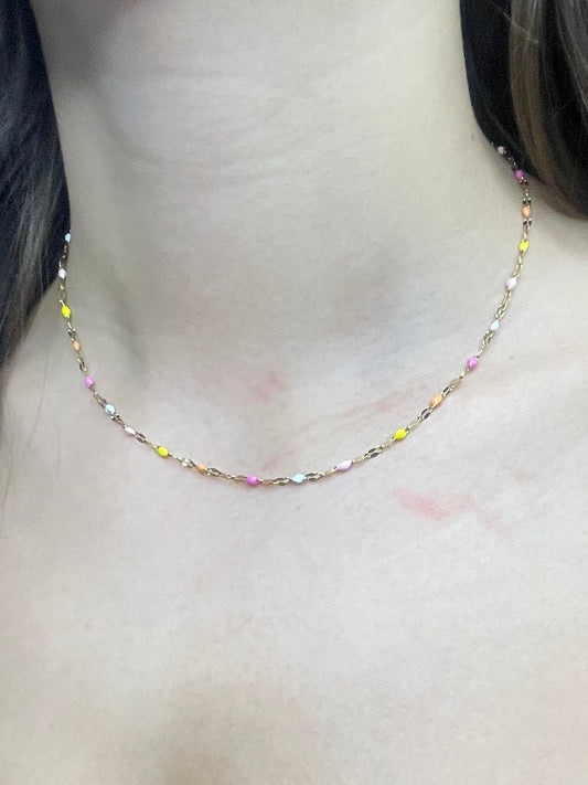 Shine Twist Kette bunt