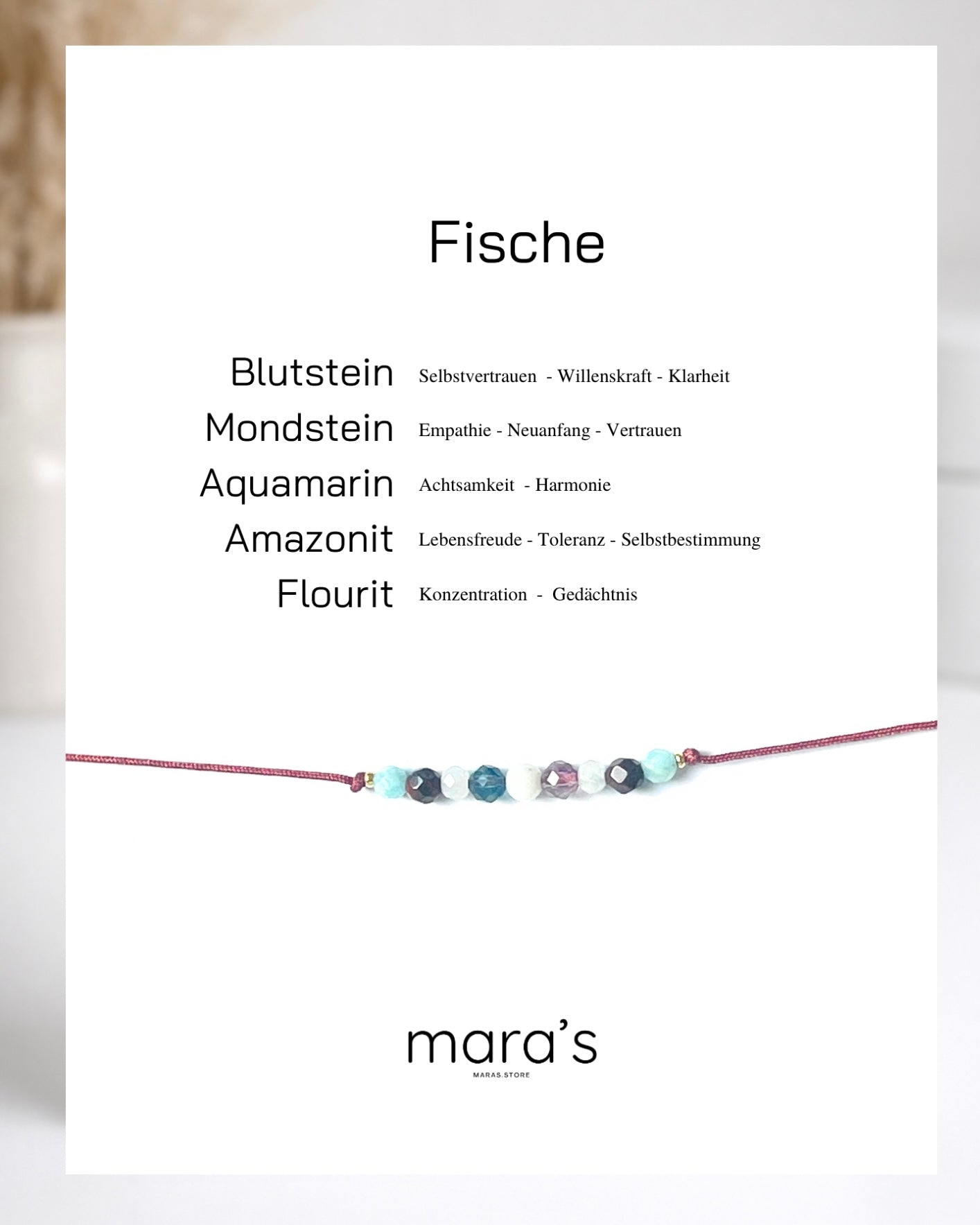 Personalisiertes Fische Sternzeichen Armband Wunschfarbe frei wählbar, besonderes Geschenk zum Geburtstag