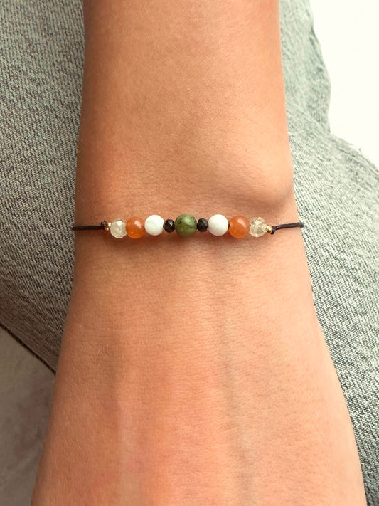 Personalisiertes Waage Sternzeichen Armband Wunschfarbe frei wählbar, besonderes Geschenk zum Geburtstag