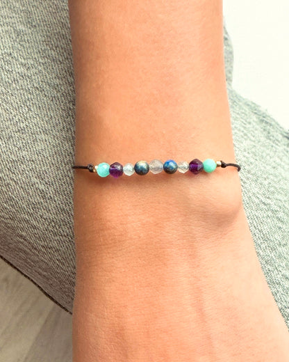 Personalisiertes Wassermann Sternzeichen Armband Wunschfarbe frei wählbar, besonderes Geschenk zum Geburtstag