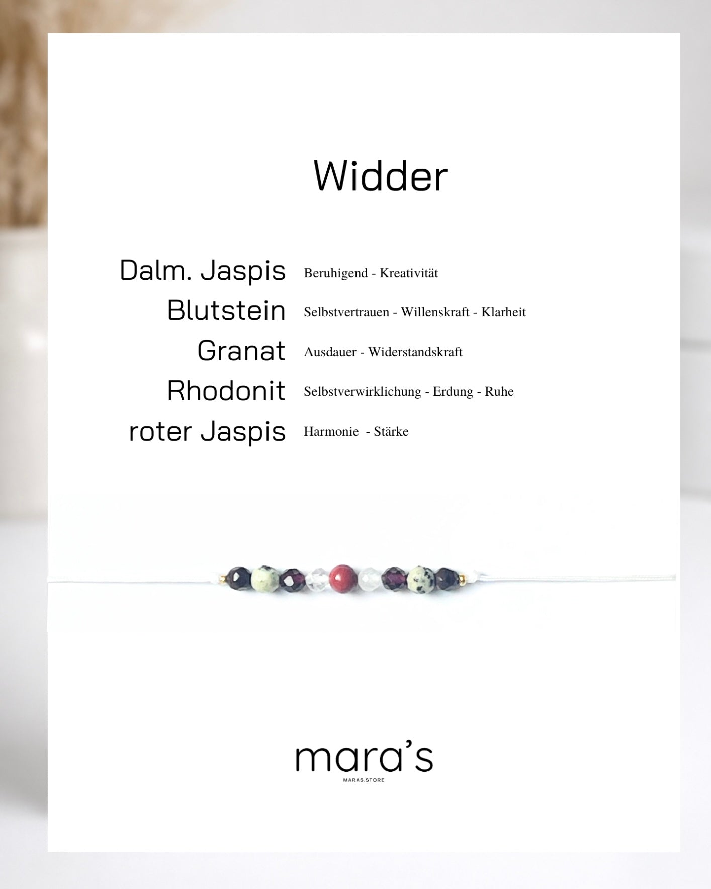 Personalisiertes Widder Sternzeichen Armband Wunschfarbe frei wählbar, besonderes Geschenk zum Geburtstag