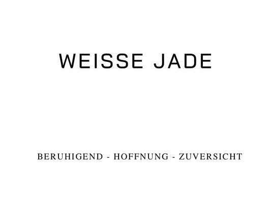 Weiße Jade als Edelstein, Heilstein und Kraftstein mit Bedeutung für Beruhigung, Hoffnung und Zuversicht.
